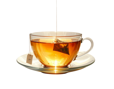  Relaxing Drink with Steam, Isolated on White Background.