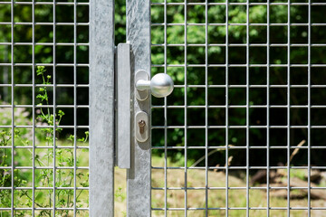 Door Handle Doorknob of  Garden Gate Outdoor. Modern Stainless Steel Door Knob Ball For Garden Gates, Metal Construction and Profile Doors.