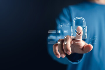 Cyber security approval secure access. data protection, network security, access control, encryption, and trusted digital authentication systems.