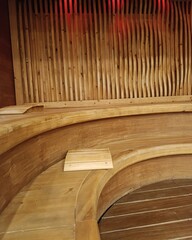 empty sauna in a spa center