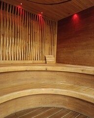 empty sauna in a spa center