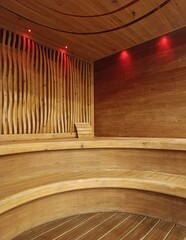 empty sauna in a spa center