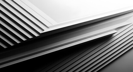 Abstract Geometric Shapes in Gray Tones.