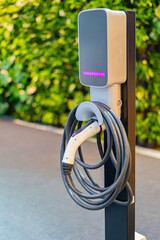 Electric vehicle charging stations at various locations