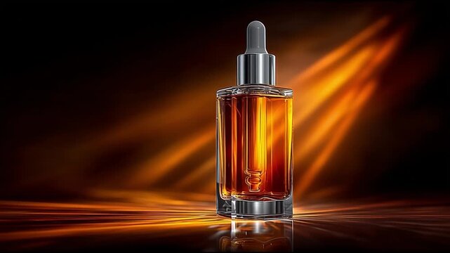 Amber glass dropper bottle