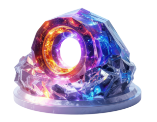 Sci-Fi Teleportation Device, Glowing Portal Emitter 