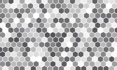 Abstract white hexagon texture background. Clean futuristic technology banner. Modern minimal trendy horizontal. Vector illustration