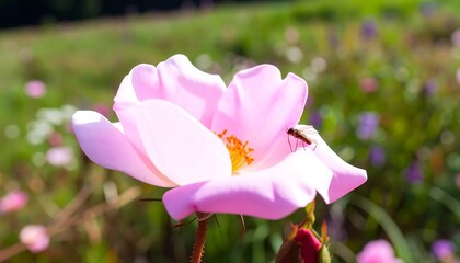 Close-up of a delicate pink rose (3)