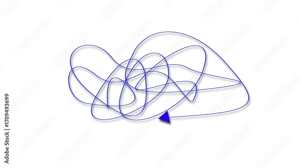 Poster clean blue line animation arrow movement progress abstract minimalist corporate design loop. minimal