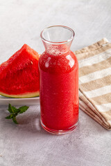 Watermelon sweet smoothie in the glass