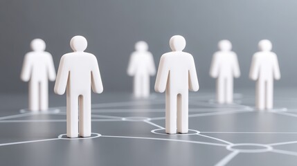 integration goal 2026 Abstract figures represent social connections in a digital network, symbolizing collaboration and communication.