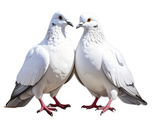 Fototapeta premium PNG Two white pigeon animal bird dove