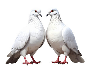 Obraz premium PNG Two white pigeon animal bird dove
