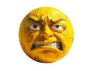 Squeezed Anxiety Toy, Isolated on White.