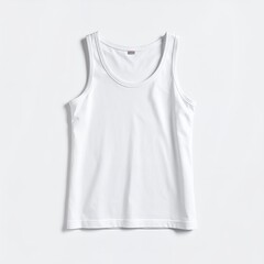 White tank top apparel photography capturing essential fashion element with clean background