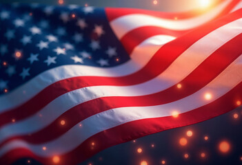 Patriot Day Background with American Flag Tribute