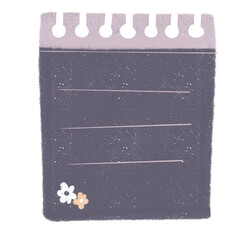 old paper with a flower