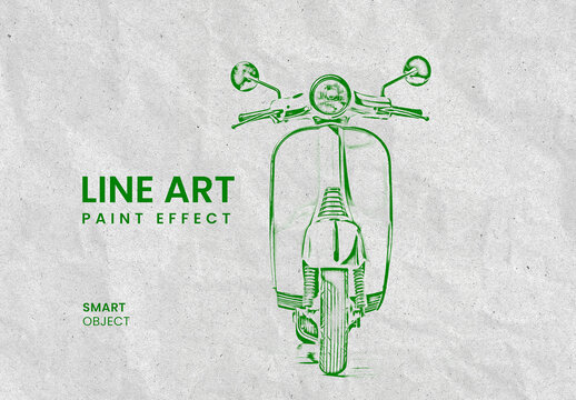 Line Art Paint Photo Effect