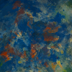 Abstract blue acrylic liquid marble surface design. colorful swirl on background. creative brush stroke art. illustration vector