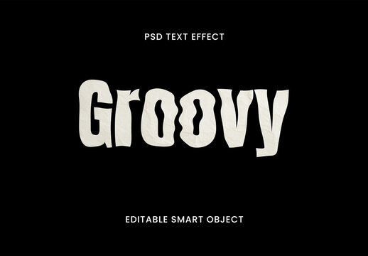 Groovy Retro PSD Text Effect
