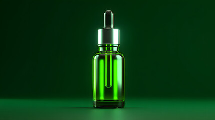 Naklejka premium bottle of green liquid serum