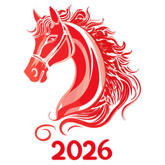 2026, new year, year of the horse, asia, vector, transparent background, festival, design, backdrop, pattern, element, backgrounds, horse, equine