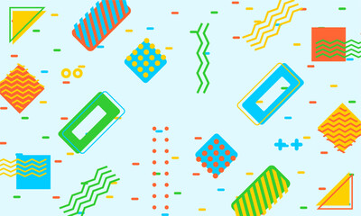 flat design of abstract geometric background