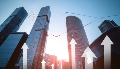 Successful growth companies. Booming economy and good business performance