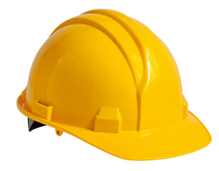 Fototapeta premium Yellow Hard Hat Construction Safety Helmet on transparent background