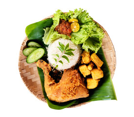 thai foods ayam penyet kota isolated 