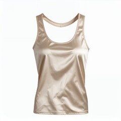 Elegant satin camisole on a bright background, showcasing subtle shimmer and soft lines
