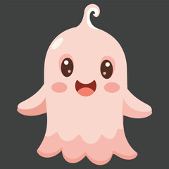 Cute cartoon baby piglet illustration with a funny smiling face in pink vector style suitable for kids and farm animal art