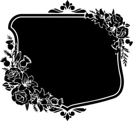 Elegant floral frame design perfect for invitations, branding, and decorative accents