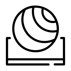 yoga ball Line Icon