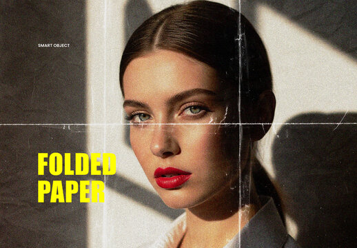 Folded Paper Poster Photo Effect