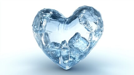 Frozen Heart Ice Sculpture Art.