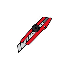 Cutter Knife isolated on white