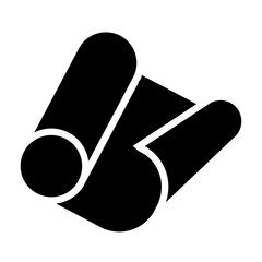 yoga mat Solid icon