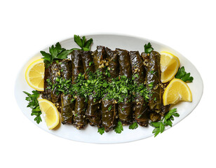 mediterrean rice stuffed grape leaves