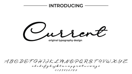 Current - Elegant Script Font for Smooth Handwritten Design and Creative Typography