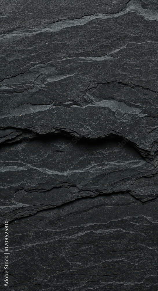 Poster textured slate surface: a close-up of a beautifully textured slate surface, showcasing its natural g