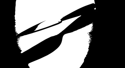 Dynamic abstract black and white brush strokes conveying energy and movement for modern design