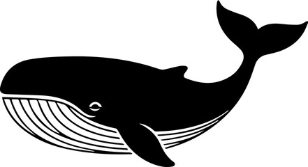 Majestic whale silhouette leaping from ocean depths, evoking marine wonder and nature's grandeur.