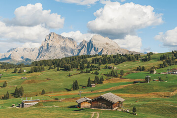 Beautiful landscape of Italian dolomites. Alpe di Susi