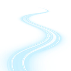 Vivid neon spirals twist and turn in a dynamic light show on a transparent background. The bright colors capture the excitement of fast digital data flow. Perfect for cyber themes. PNG