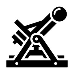 Minimal Vector Pictogram Icon of Ancient Catapult