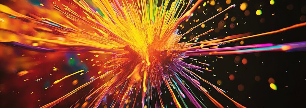 Abstract explosion of vibrant colors radiating outward (1)