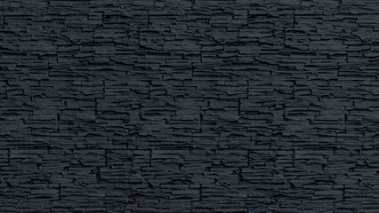 A contemporary dark grey stone wall featuring a rugged, textured surface and stacked rock pattern. Ideal background for modern design projects, offering a natural and sophisticated aesthetic