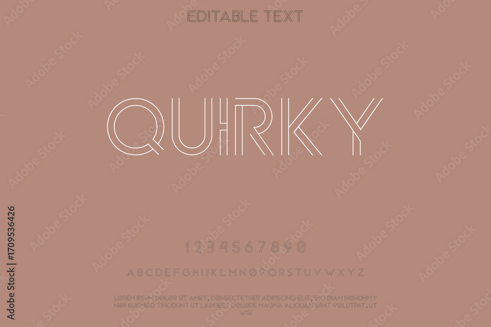 Poster quirky typography design with subtle geometric elements