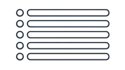 Horizontal list of text boxes